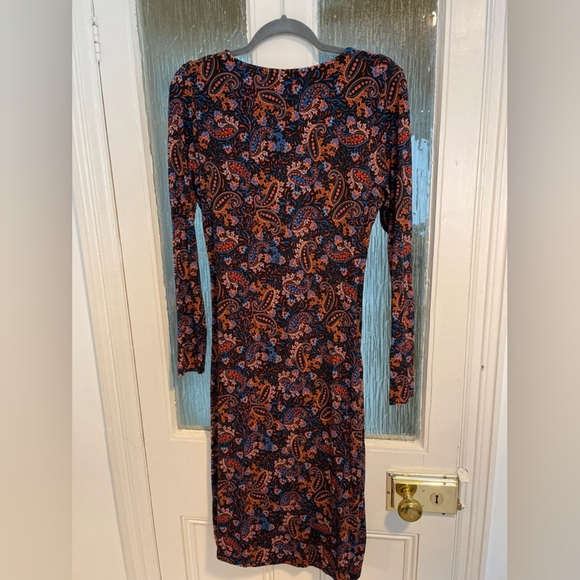 Orange multi wrap dress. - Picture 4 of 4